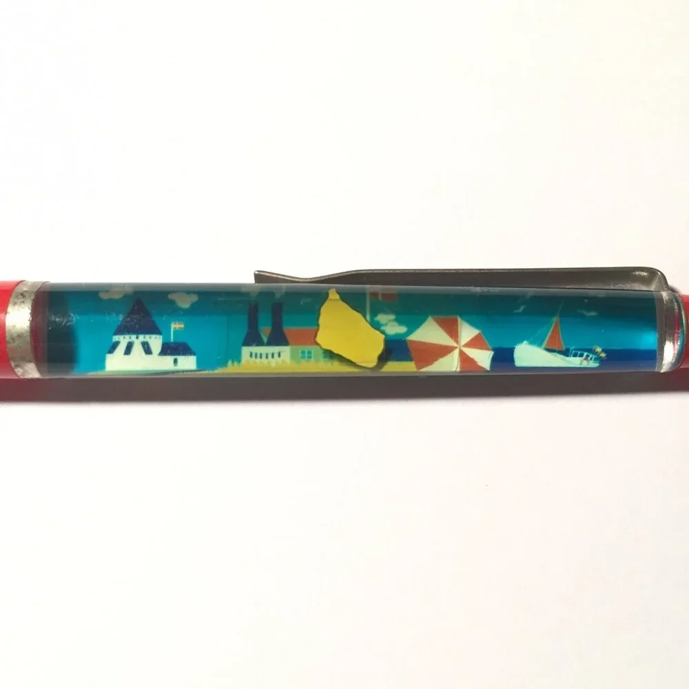 Bornholm Denmark Floaty Pen Souvenir Promo Vacation Holiday Beach Island Vintage
